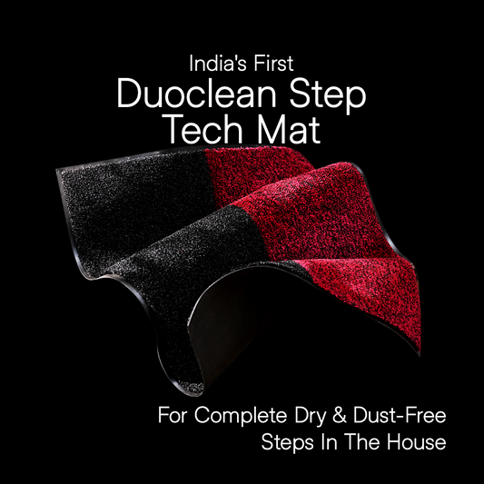 Hybrid Dual-Zone Smart Door Mat for Homes - Black Red