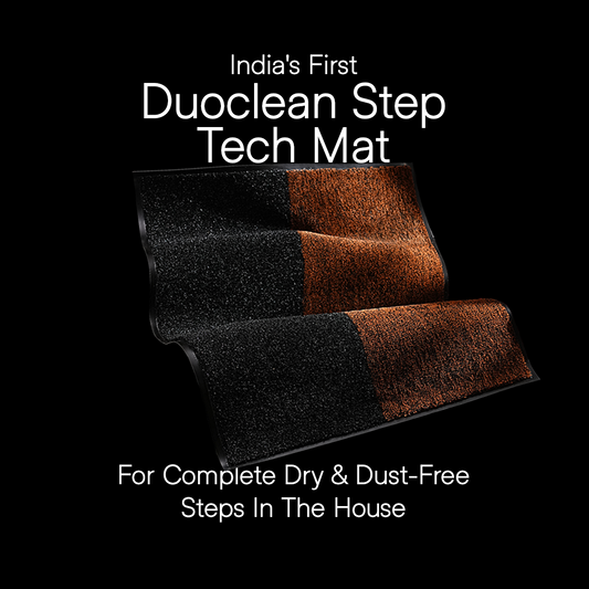 Hybrid Dual-Zone Smart Door Mat for Homes - Black Brown