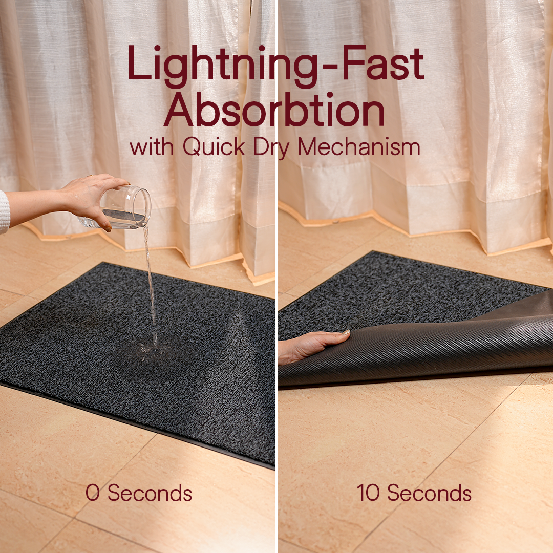 UltiClean Soft Tread Dirt & Wetness Lock Floor Mat - Grey