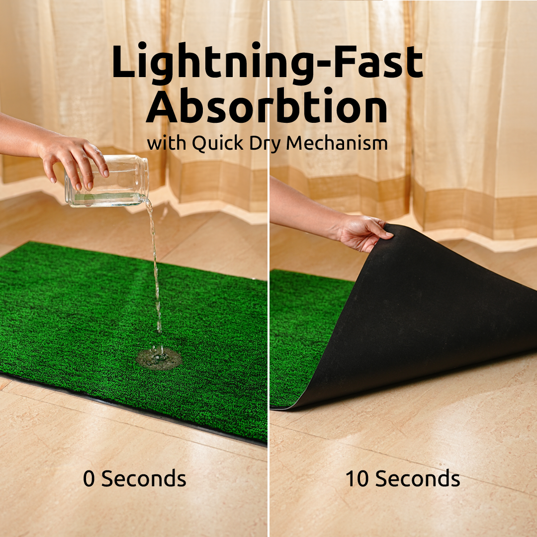 UltiClean Soft Tread Dirt & Wetness Lock Floor Mat - Green