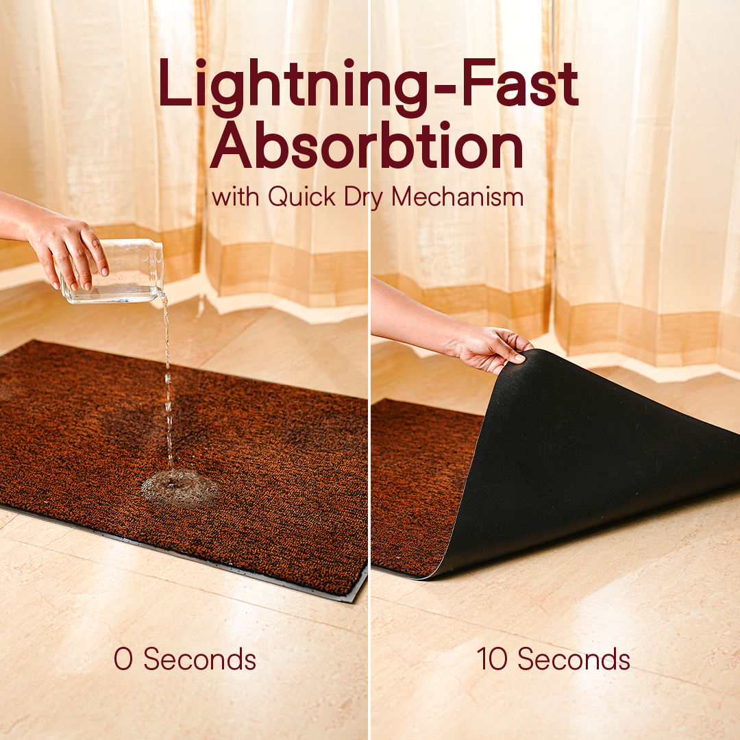 UltiClean Soft Tread Dirt & Wetness Lock Floor Mat - Brown