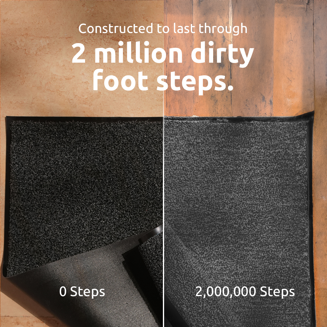 UltiScrape - Dirt Scraper Outdoor Entrance Mat - Grey