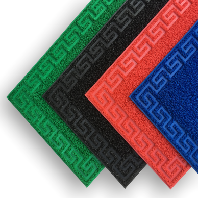 Greek Key Vinyl Looped Medium Mat 18" x 30"