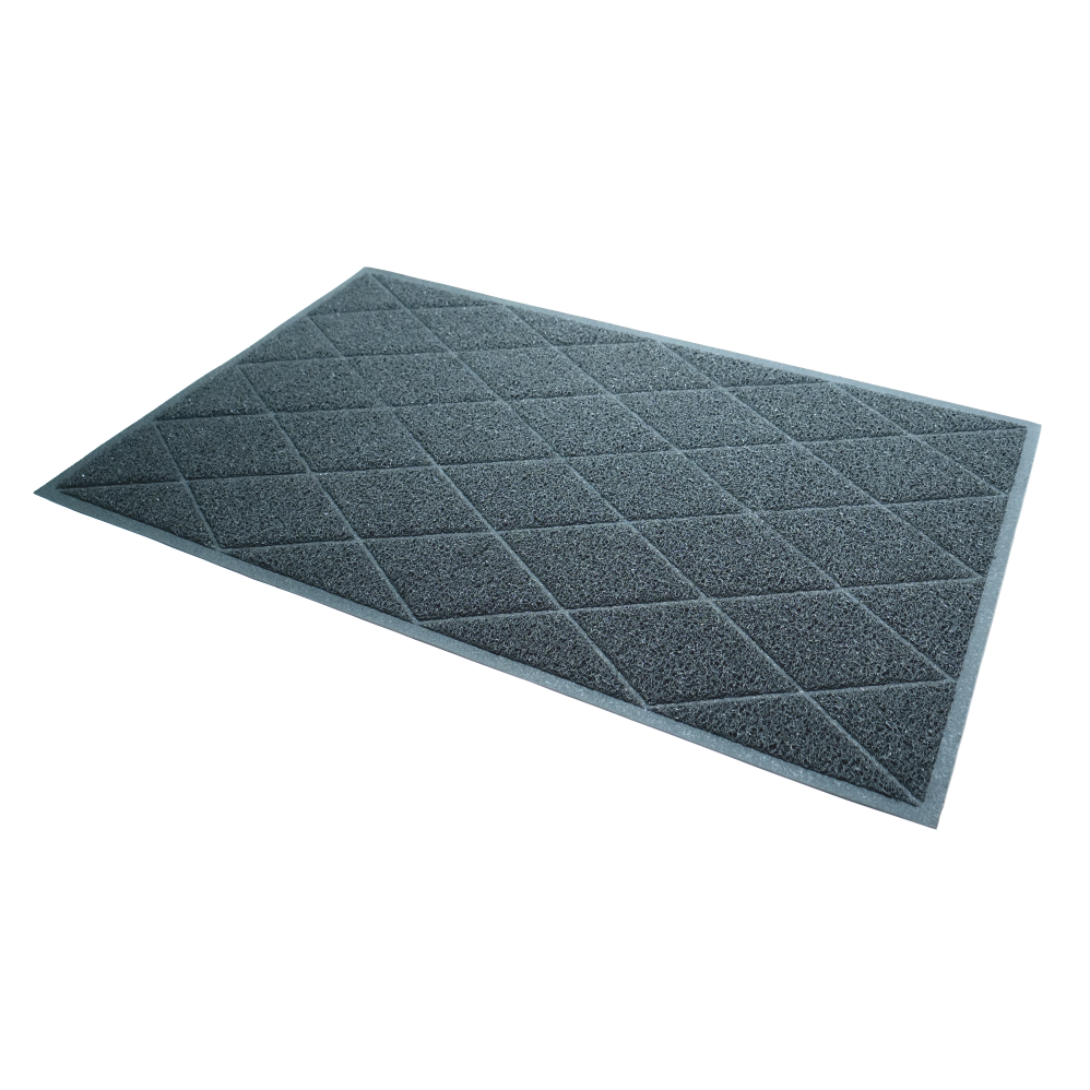 Diamond Vinyl Looped Large Mat 30" x 48" Grey