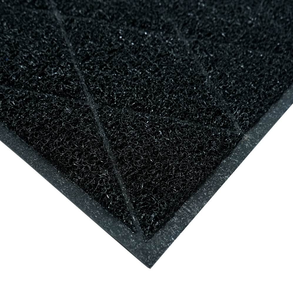 Diamond Vinyl Looped Large Mat 30" x 48" Black