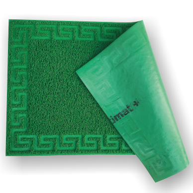 Greek Key Vinyl Looped Medium Mat 18" x 30" Green