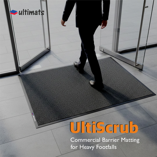 UltiScrub Heavy Traffic DualTread Barrier Mat - Modern Grey
