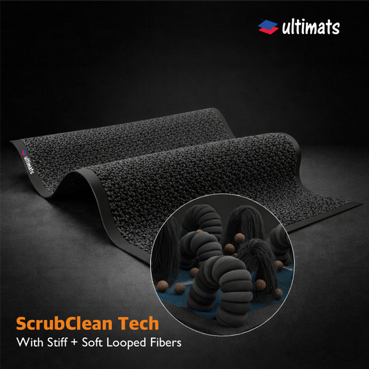 UltiScrub Heavy Traffic DualTread Barrier Mat - Modern Grey