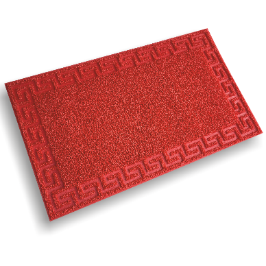 Greek Key mat red by Ultimats
