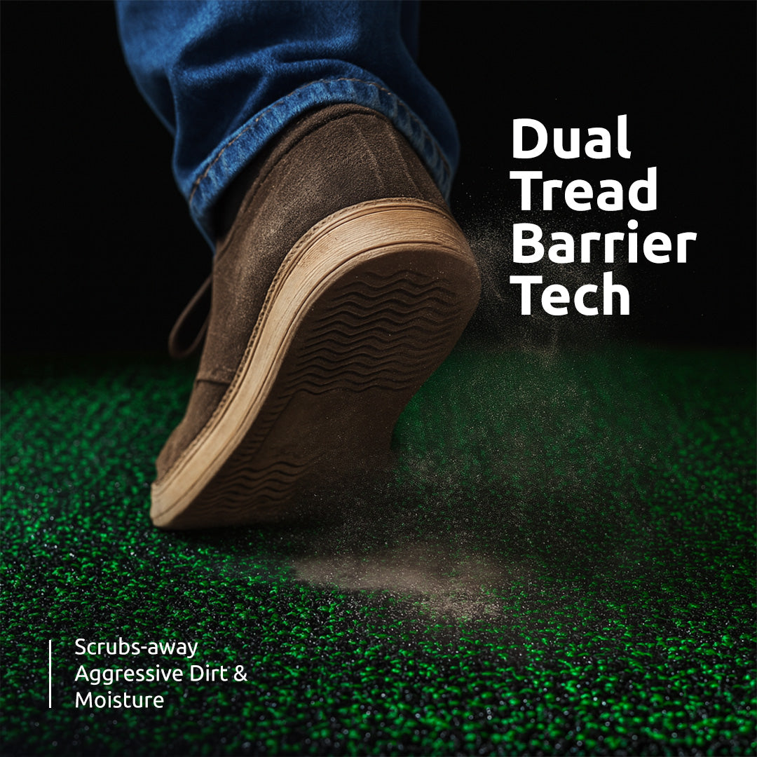 UltiScrub Heavy Traffic DualTread Barrier Mat - Forest Green