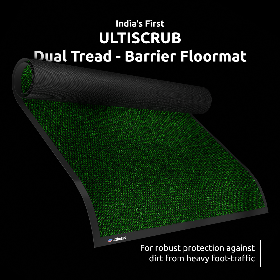 UltiScrub Heavy Traffic DualTread Barrier Mat - Forest Green