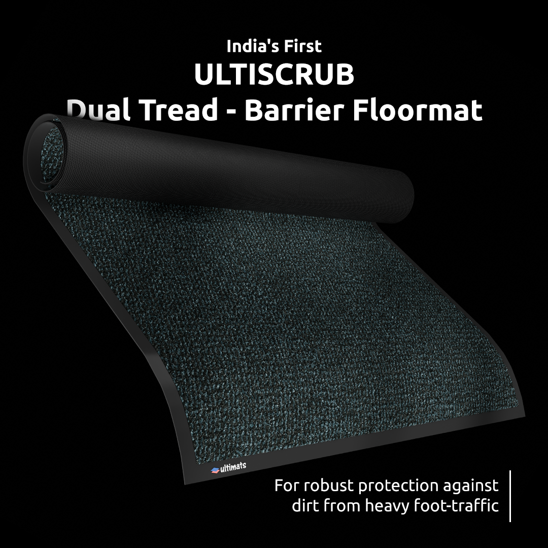 UltiScrub Heavy Traffic DualTread Barrier Mat - Charcoal Noir