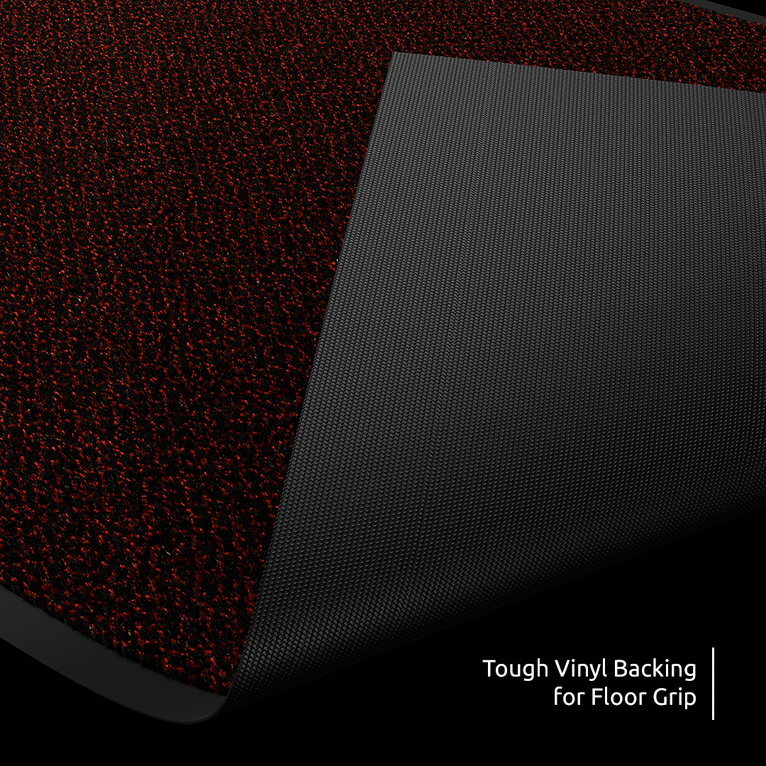 UltiScrub Heavy Traffic DualTread Barrier Mat - Crimson Red