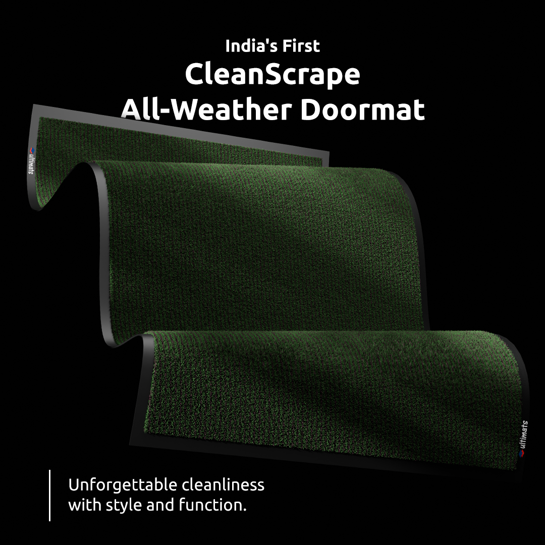 UltiWipe CleanScrape All Weather Mat - Green-Black
