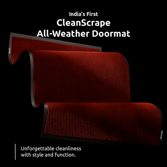 UltiWipe CleanScrape All Weather Mat - Red-Black