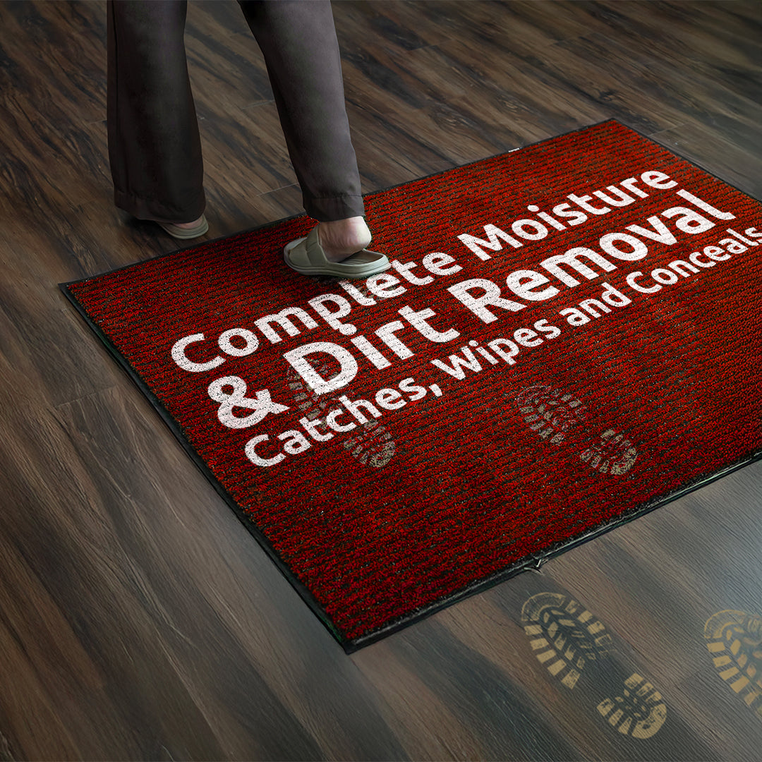 UltiWipe CleanScrape All Weather Mat - Red-Black