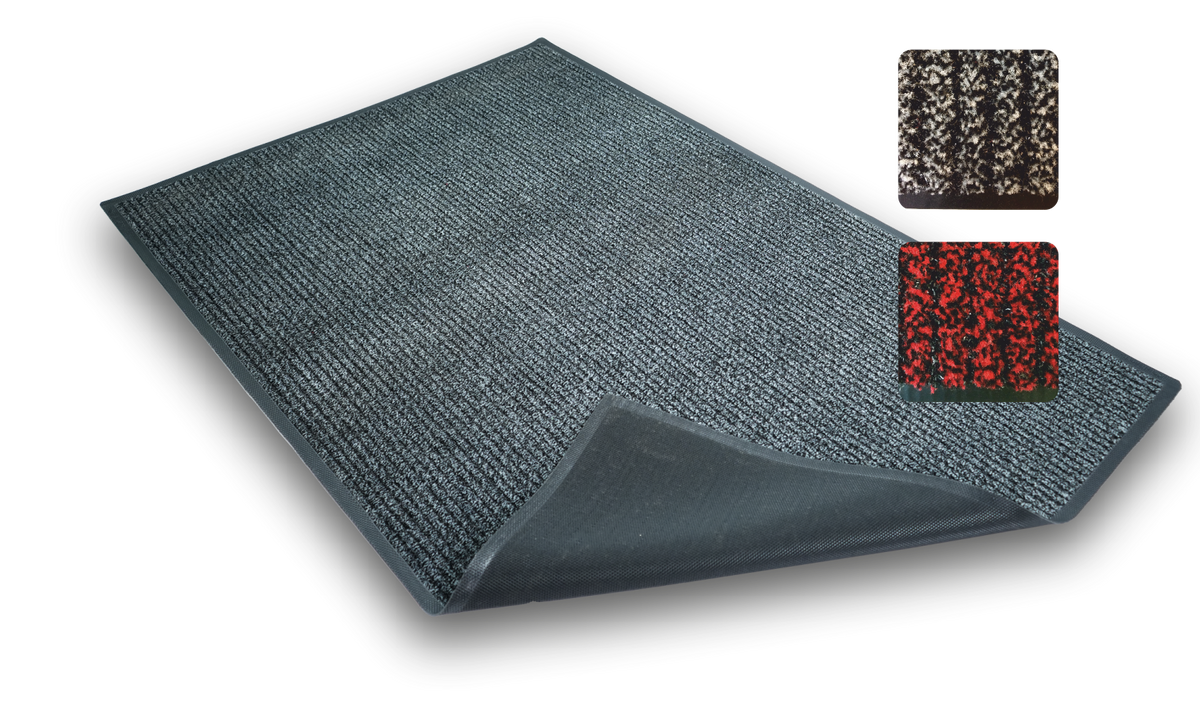UltiWipe cut pile scraper and dryer carpet mat grey folded with color options by Ultimats