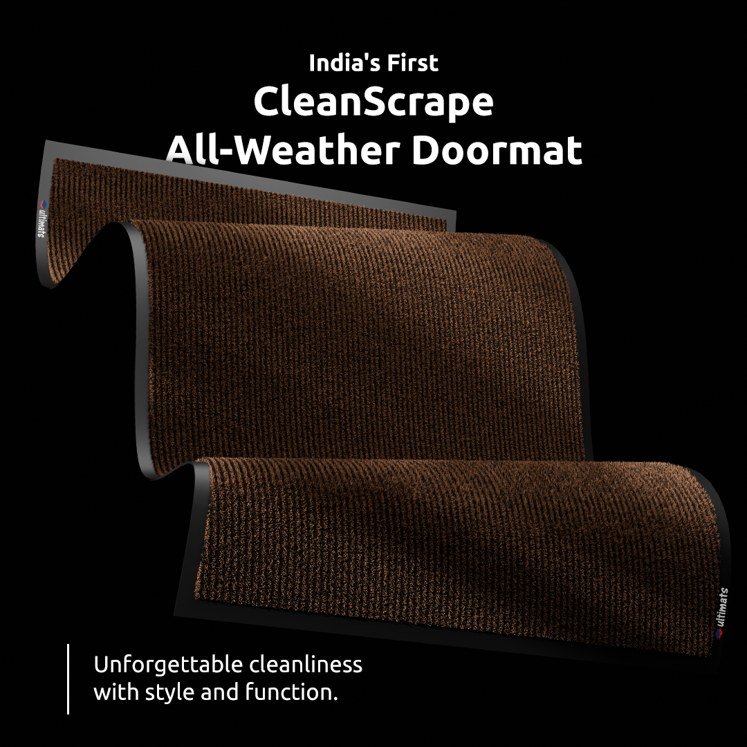 UltiWipe CleanScrape All Weather Mat - Brown-Black