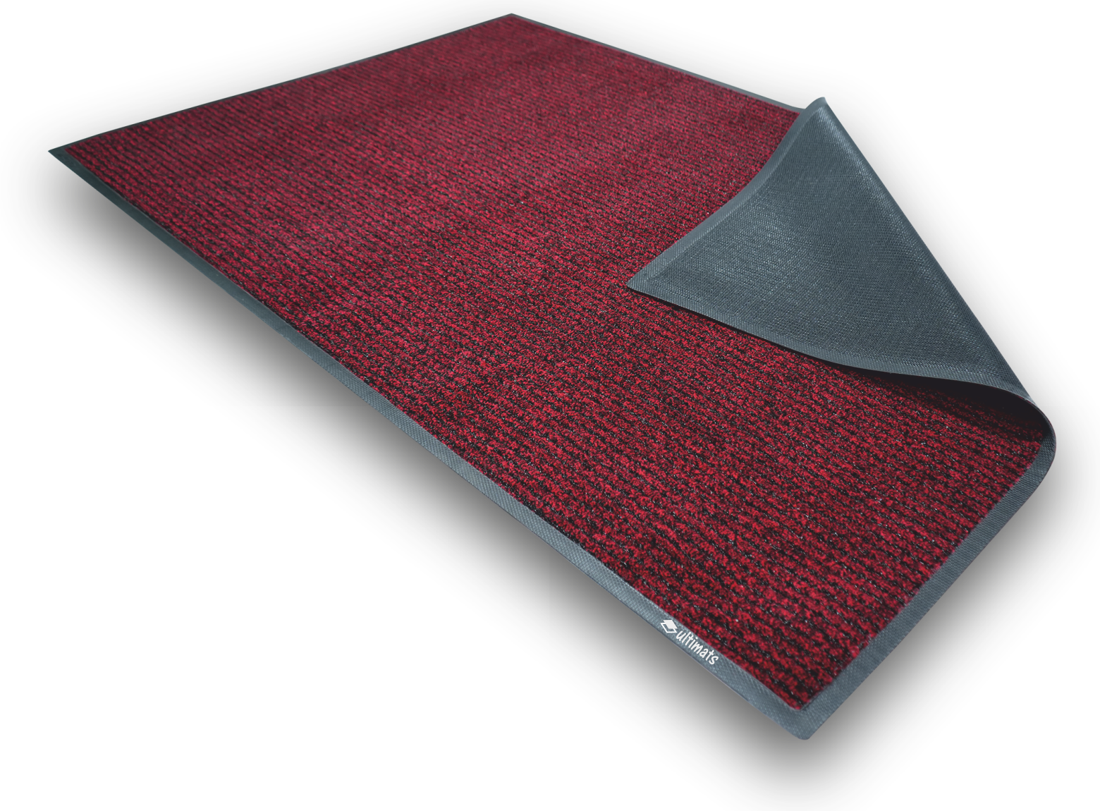 UltiWipe cut pile scraper and dryer carpet mat deep red color by Ultimats