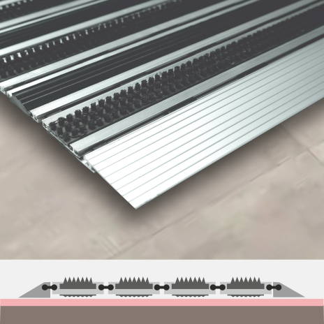 Metal Embedded Mat Premium Aluminium Mats & Matting for Clean Entrances